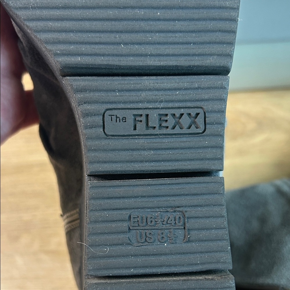THE FLEXX Gray Suede Wedge Ankle Boots - Picture 6 of 6